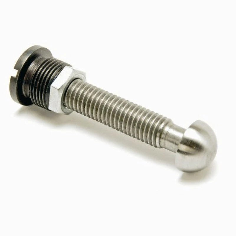 McLeod 16909 adjustable clutch fork pivot ball stud for Ford Mustang and Chevy Vega cable linkage systems.