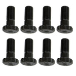 Set of eight McLeod 1568 10mm high-strength Grade 8 steel flywheel bolts for Dodge and Ford performance applications.