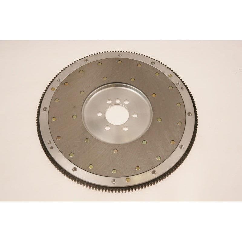 McLeod 164-tooth aluminum flywheel for Ford Mustang with 6-bolt crank and replaceable steel friction surface.