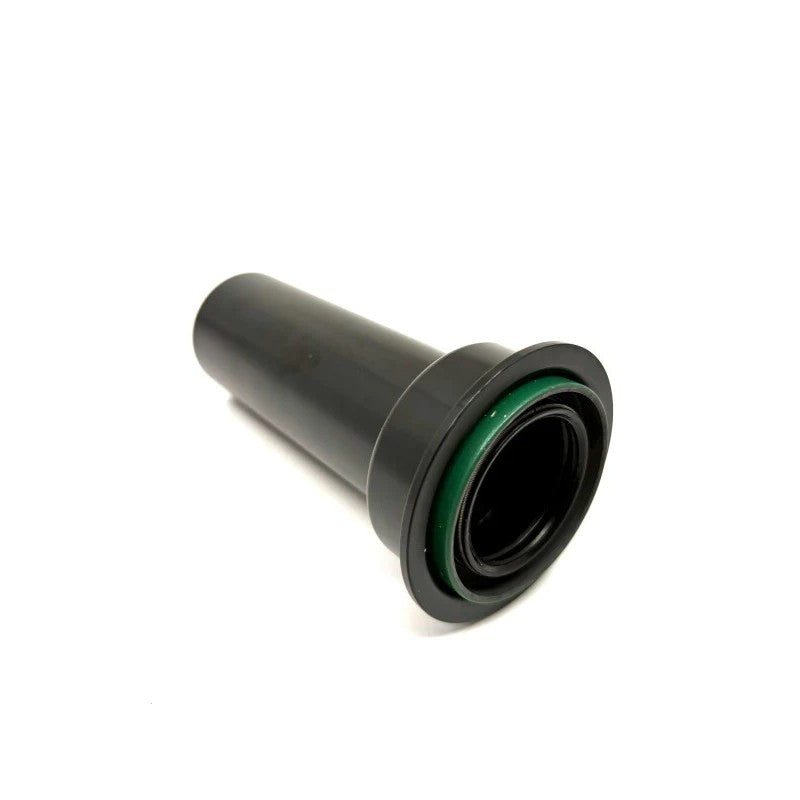 McLeod 8-118-1 steel throwout bearing guide tube with integrated O-ring seal for Ford Mustang applications.
