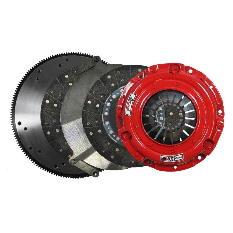 McLeod RXT Street Twin clutch assembly with 8-bolt crank flange and 168-tooth flywheel.