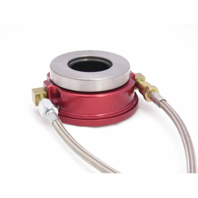 McLeod hard anodized billet aluminum slip-on hydraulic throwout bearing assembly with collar