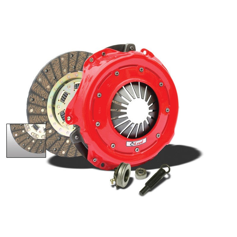 McLeod Street Pro clutch kit with high-clamp pressure plate, organic disc, throw-out bearing, and alignment tool.