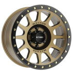 Method MR305 NV 18x9 wheel in bronze with black simulated beadlock lip and 12-window design