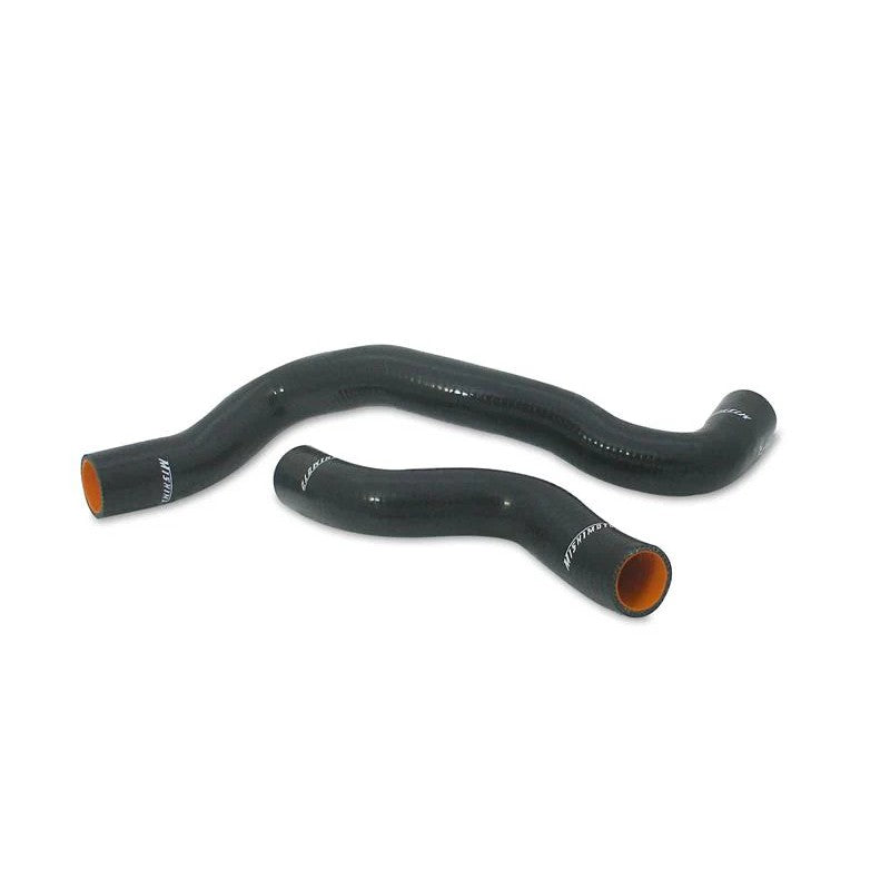 Black Mishimoto silicone radiator hoses for 1991-1999 Nissan Sentra with SR20 engine.