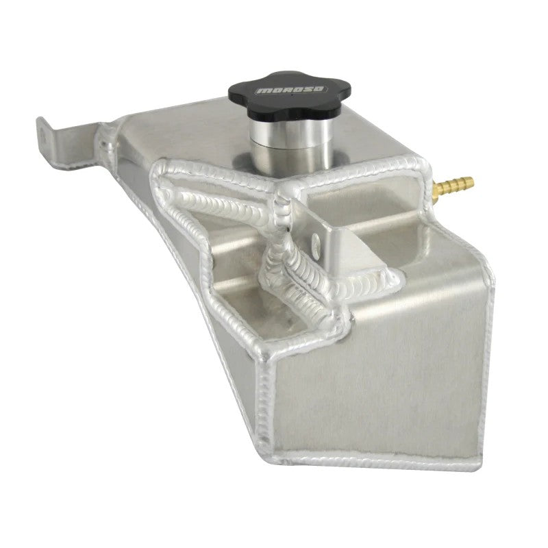 Moroso fabricated coolant expansion tank for 1990-1997 Mazda Miata.