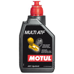 One liter bottle of Motul Multi ATF 100% synthetic automatic transmission fluid