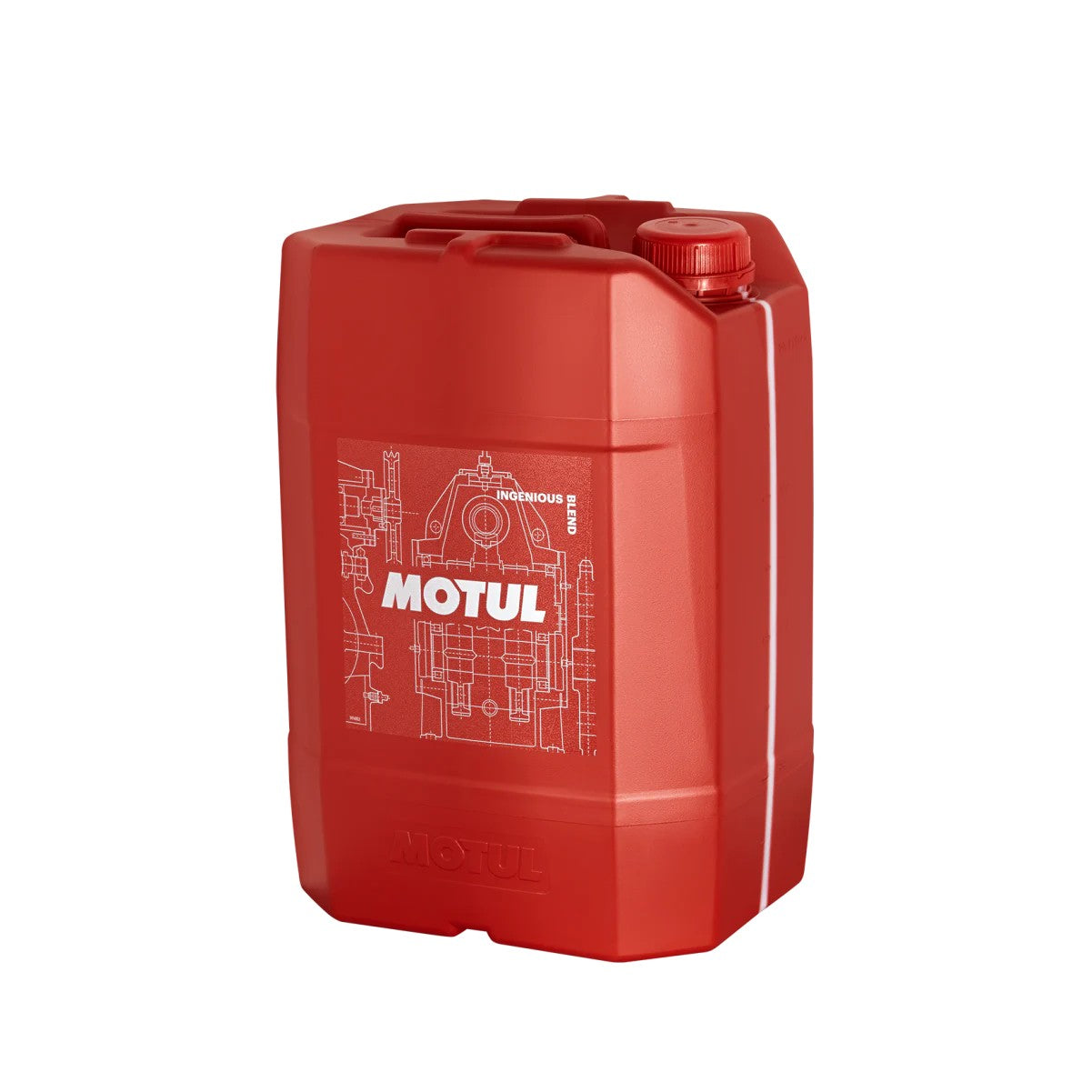 20L blue container of Motul Multi DCTF Technosynthese transmission fluid for dual clutch gearboxes.