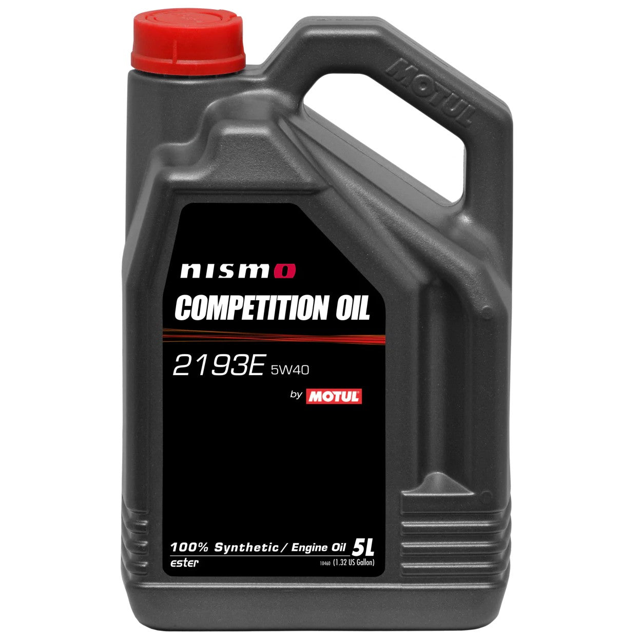 Five liter container of Motul Nismo Competition 2193E 5W-40 synthetic engine oil