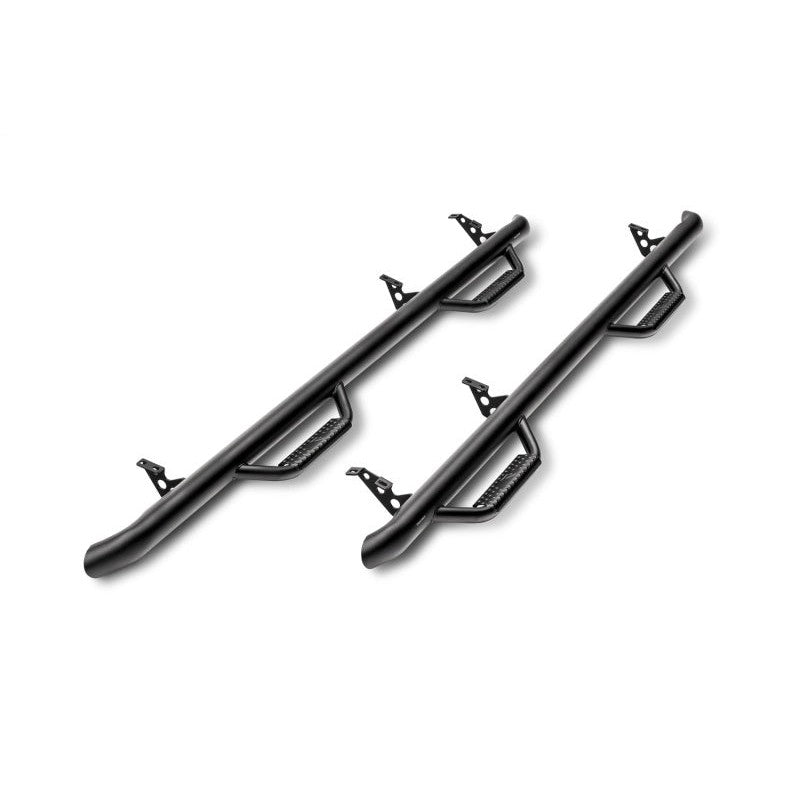 N-Fab 3-inch Wheel to Wheel Nerf Step side bars in textured black for 2020-2025 Jeep Gladiator JT.