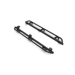 N-Fab TrailSlider textured black rock sliders with heavy-duty steel gussets for 2016-2023 Toyota Tacoma Crew Cab.