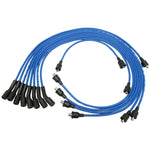 NGK 51428 spark plug wire set with blue cables and black boots for vintage GM engines.