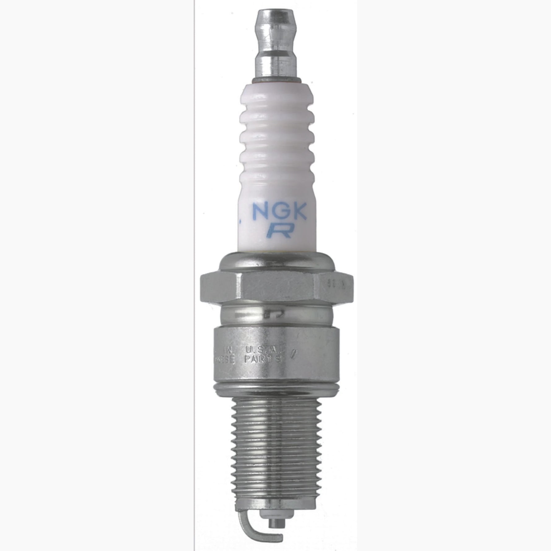 Set of 4 NGK BPR8ES Standard spark plugs with copper core and nickel alloy electrodes in signature yellow packaging