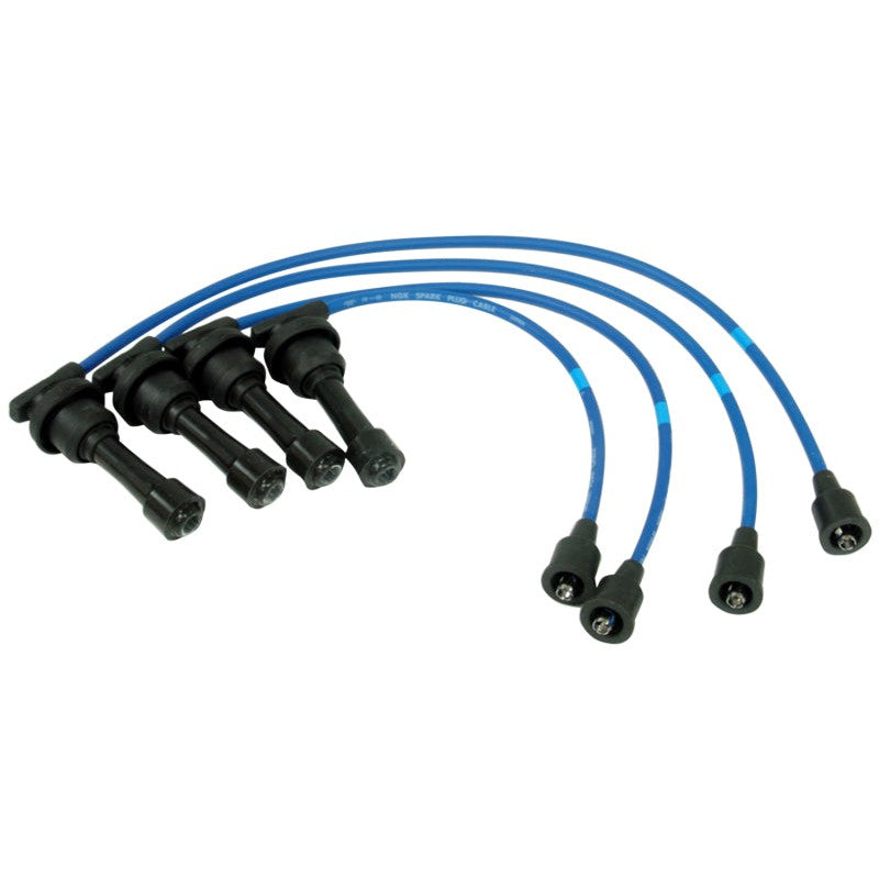 NGK 8100 spark plug wire set with insulated cables, reinforced boots, and stainless steel terminals.