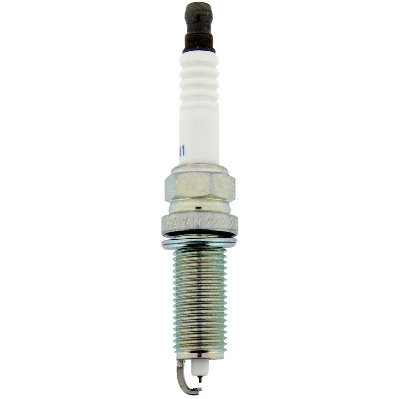 Set of four NGK SILZKAR7B11 Laser Iridium spark plugs with fine-wire iridium tips and platinum ground electrode pads.