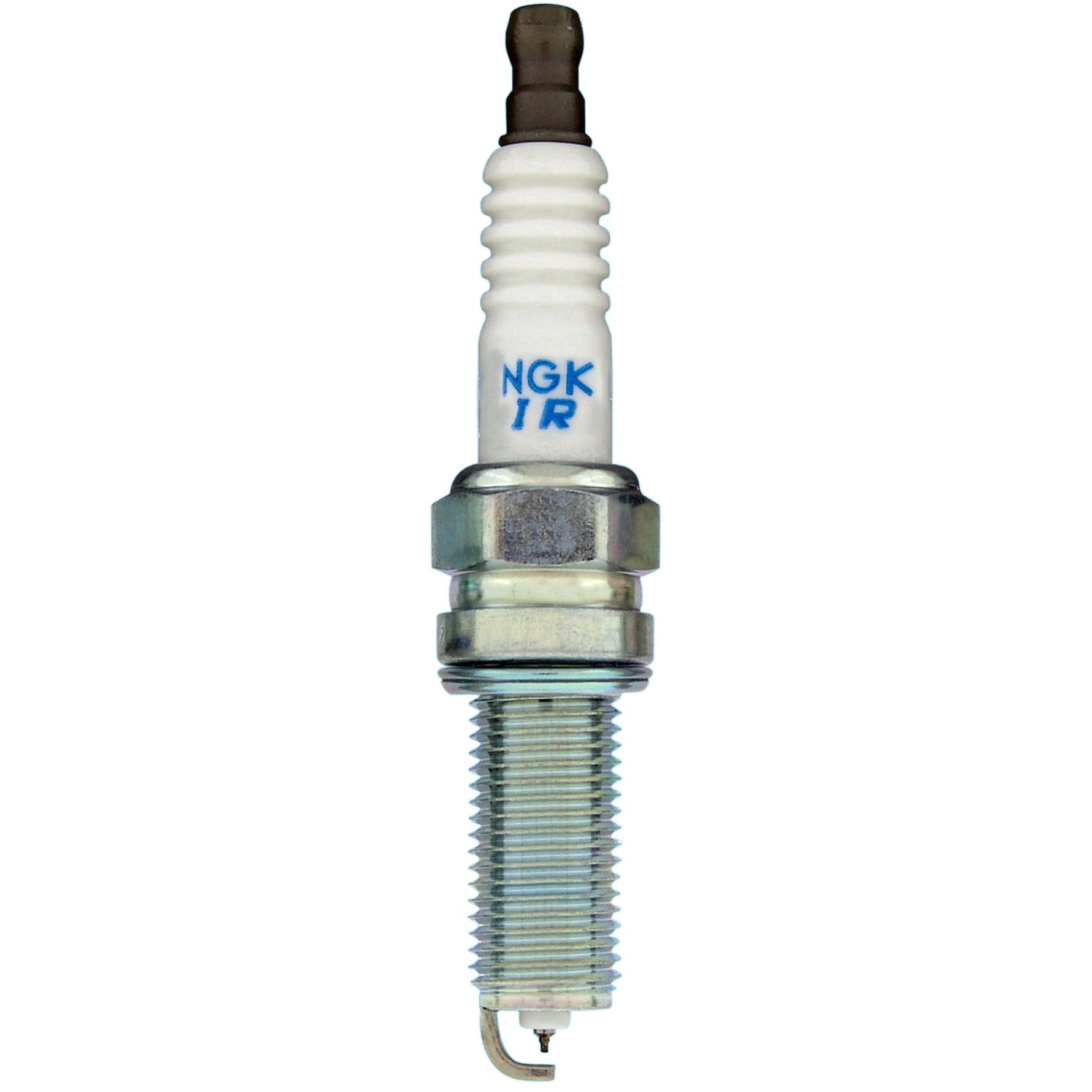 Set of four NGK Laser Iridium ILKR8E6 spark plugs featuring iridium center electrodes and trivalent metal plating.