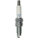 Box of 4 NGK Laser Iridium IZKR7B spark plugs with iridium-tipped center electrodes and alumina silicate insulators.