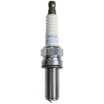 Set of four NGK R2556G-8 Iridium/Platinum racing spark plugs showing the threaded shells and specialized electrodes.