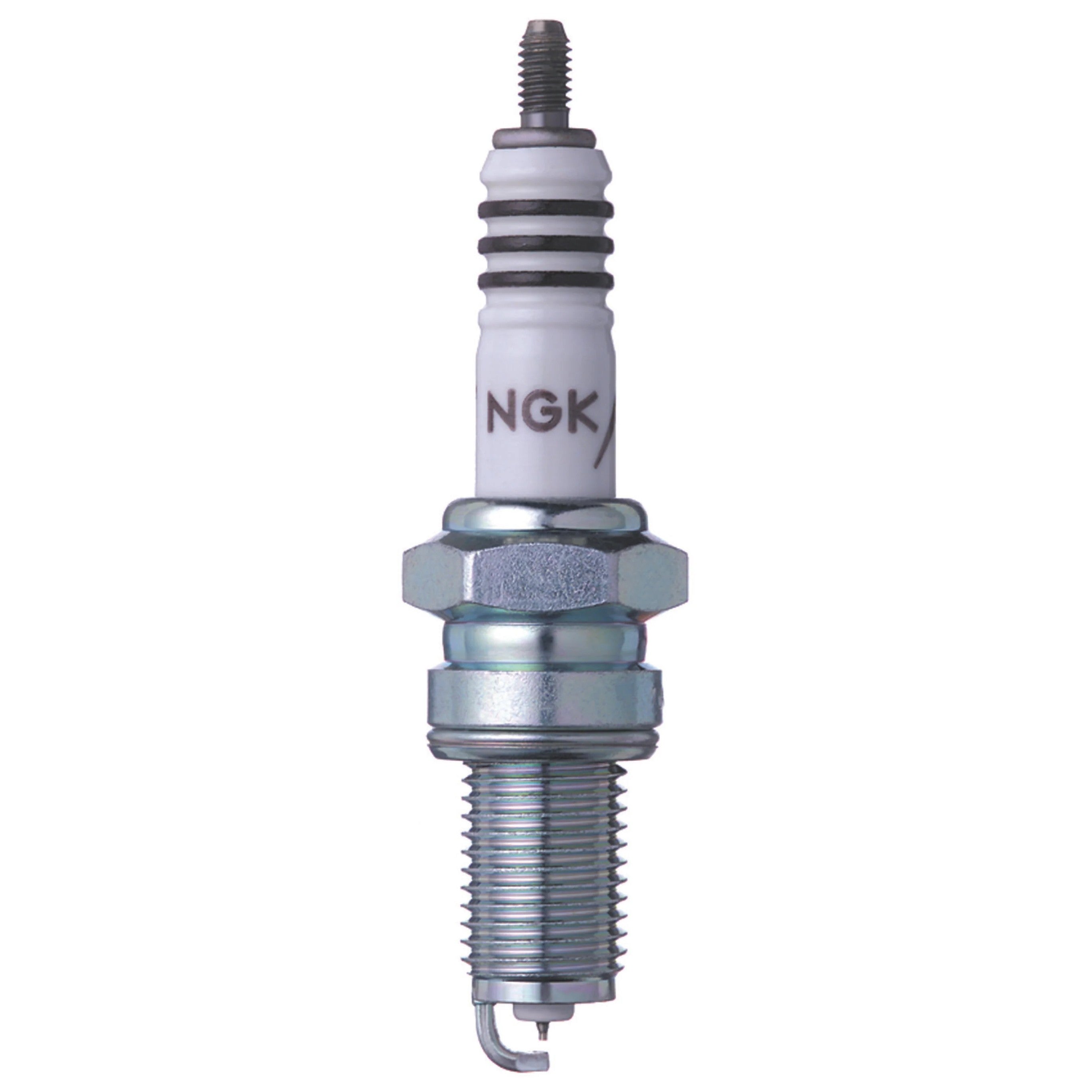 Set of 4 NGK Iridium IX DPR8EIX-9 spark plugs featuring fine wire iridium center electrodes.