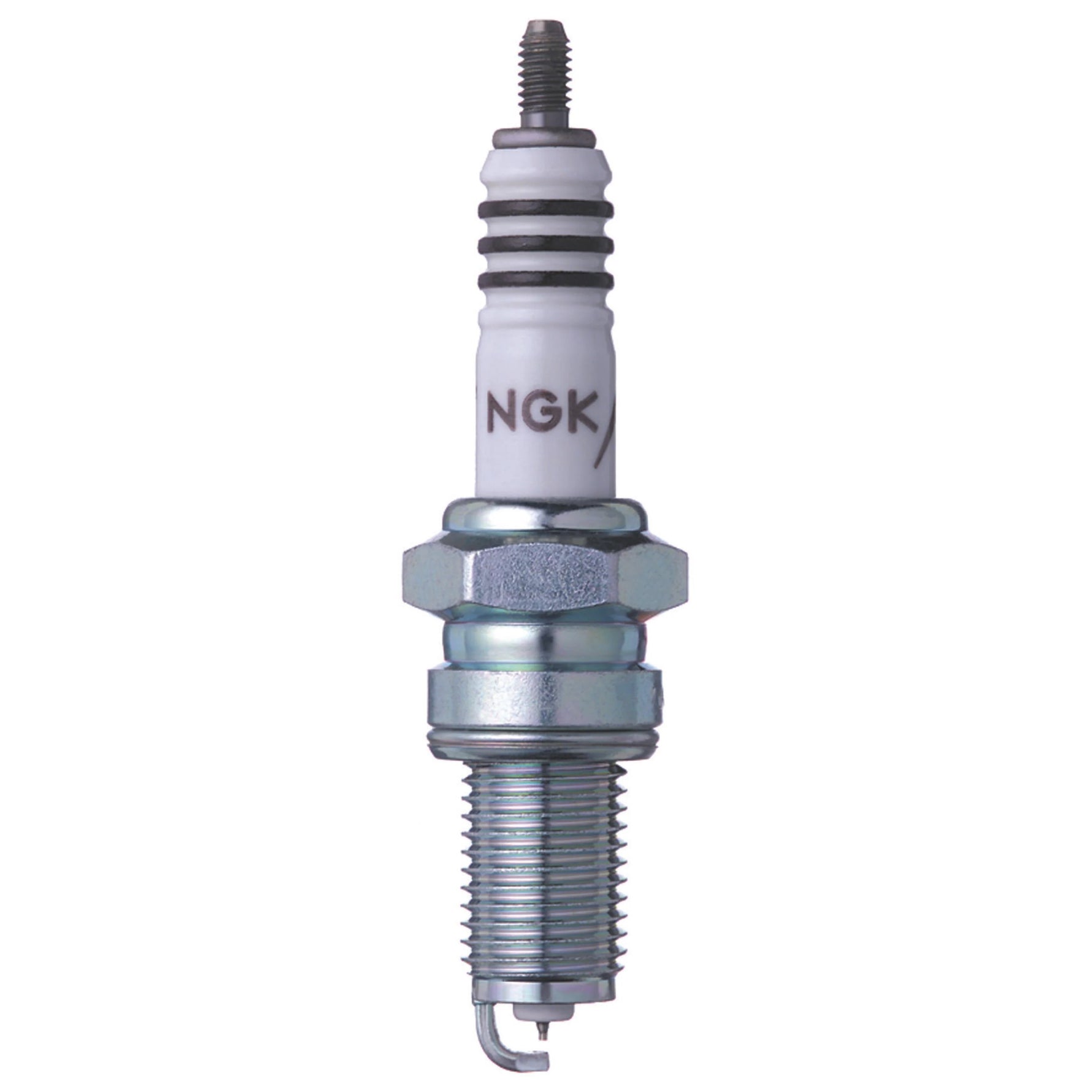 Set of 4 NGK Iridium IX DPR8EIX-9 spark plugs featuring fine wire iridium center electrodes.