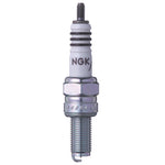 Set of four NGK Iridium IX spark plugs (CR9EIX) with fine wire iridium tips and trivalent metal plated shells.