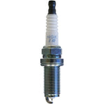 Set of four NGK Laser Iridium SILFR6A spark plugs featuring iridium center electrodes and trivalent plated metal shells.