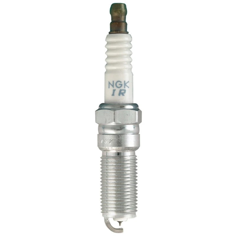 NGK Laser Iridium ILTR7E9 spark plug set featuring iridium center tips and platinum ground pads.