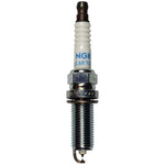 Set of 4 NGK Laser Iridium DILKAR7H11GS spark plugs with iridium-tipped center and platinum-tipped ground electrodes.