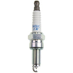 NGK Laser Iridium spark plug DIMR8C10 with trivalent metal plating and laser-welded iridium electrode tip.