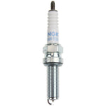 Set of four NGK Laser Iridium LMAR7DI-10 spark plugs showing the fine-wire iridium tip and threaded shell.