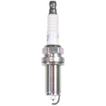 Set of 4 NGK Laser Iridium LZFR5CI-11 spark plugs featuring iridium center and platinum ground electrodes.