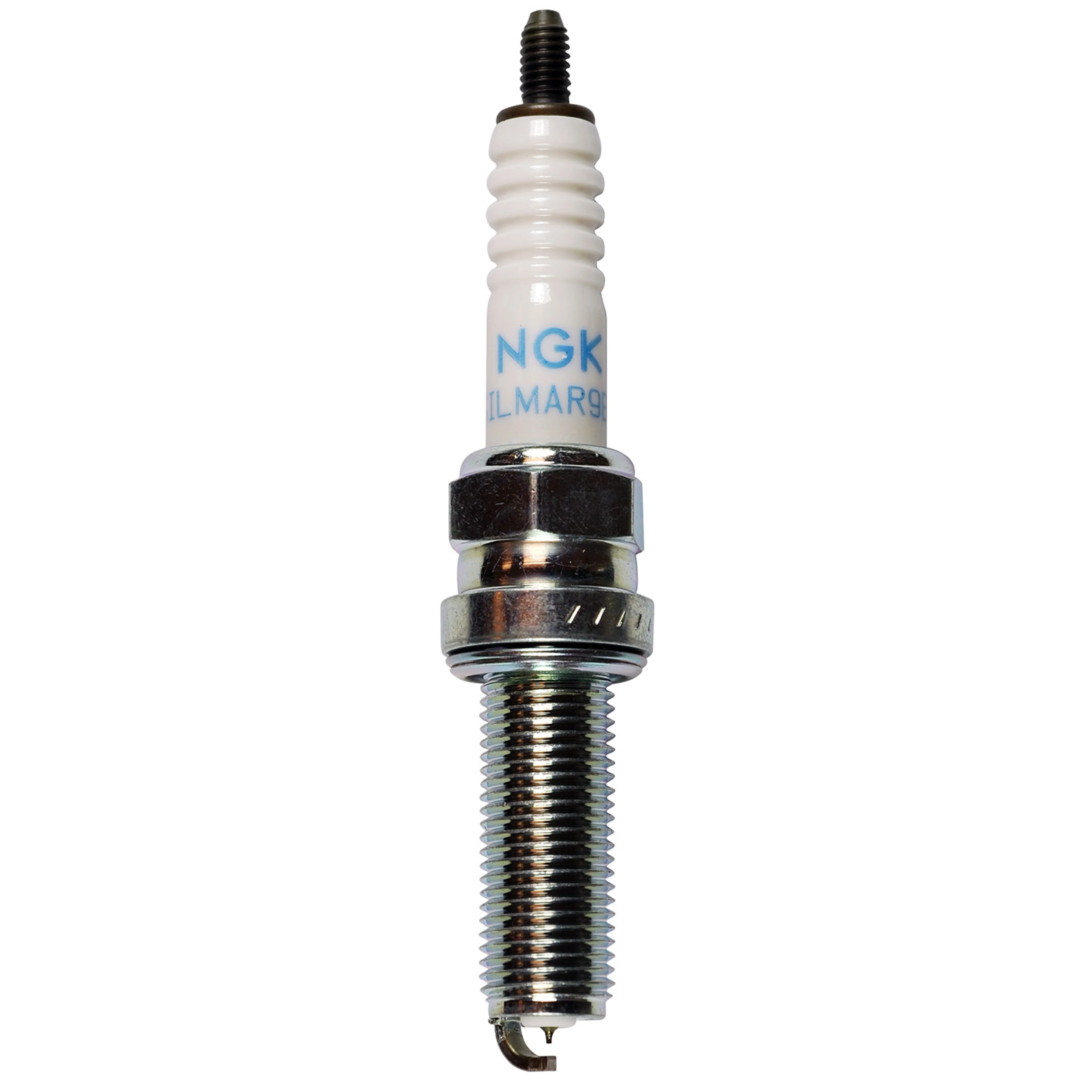 Set of four NGK SILMAR9B9 Laser Iridium High Ignitability spark plugs for Kawasaki ZX1000 series motorcycles