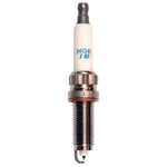 Set of four NGK Laser Iridium SILZKBR8D8S spark plugs with iridium-tipped center and platinum-padded ground electrodes.