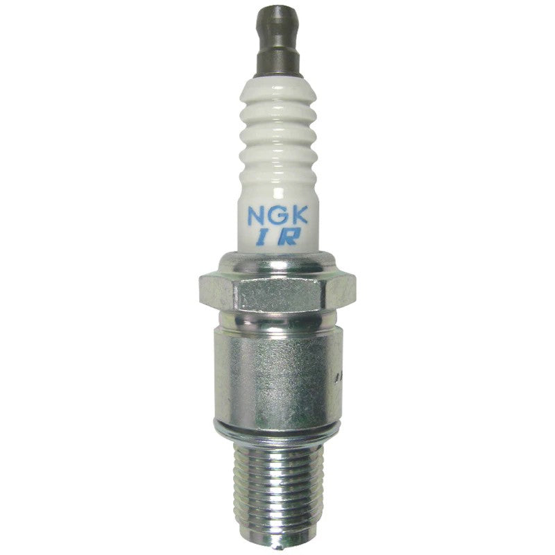 Set of four NGK Laser Iridium RE9B-T trailing spark plugs with copper cores for Mazda RX-8 rotary engines.