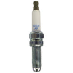 NGK LKR8AP Laser Platinum multi-ground spark plug showing the electrode design and white ceramic insulator.