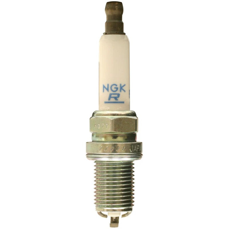 Box of 4 NGK PFR7W-TG Laser Platinum spark plugs featuring a multi-ground electrode and copper core.