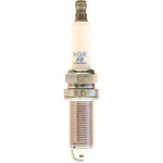 Set of four NGK LZFR5C-11 nickel spark plugs with corrugated ceramic insulators and trivalent metal plating
