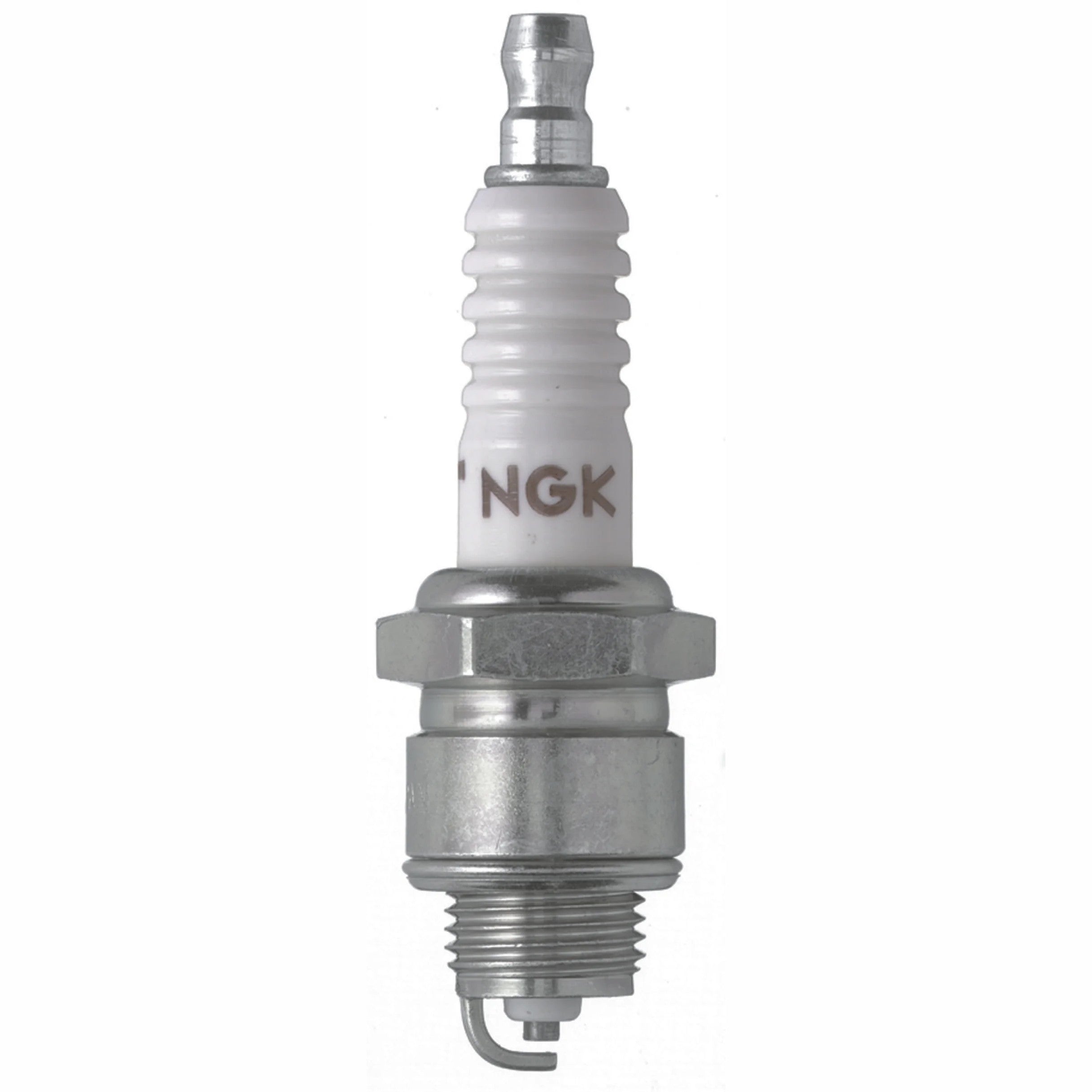 Set of four NGK Racing R5670-5 spark plugs featuring trivalent metal plating and ceramic insulators.