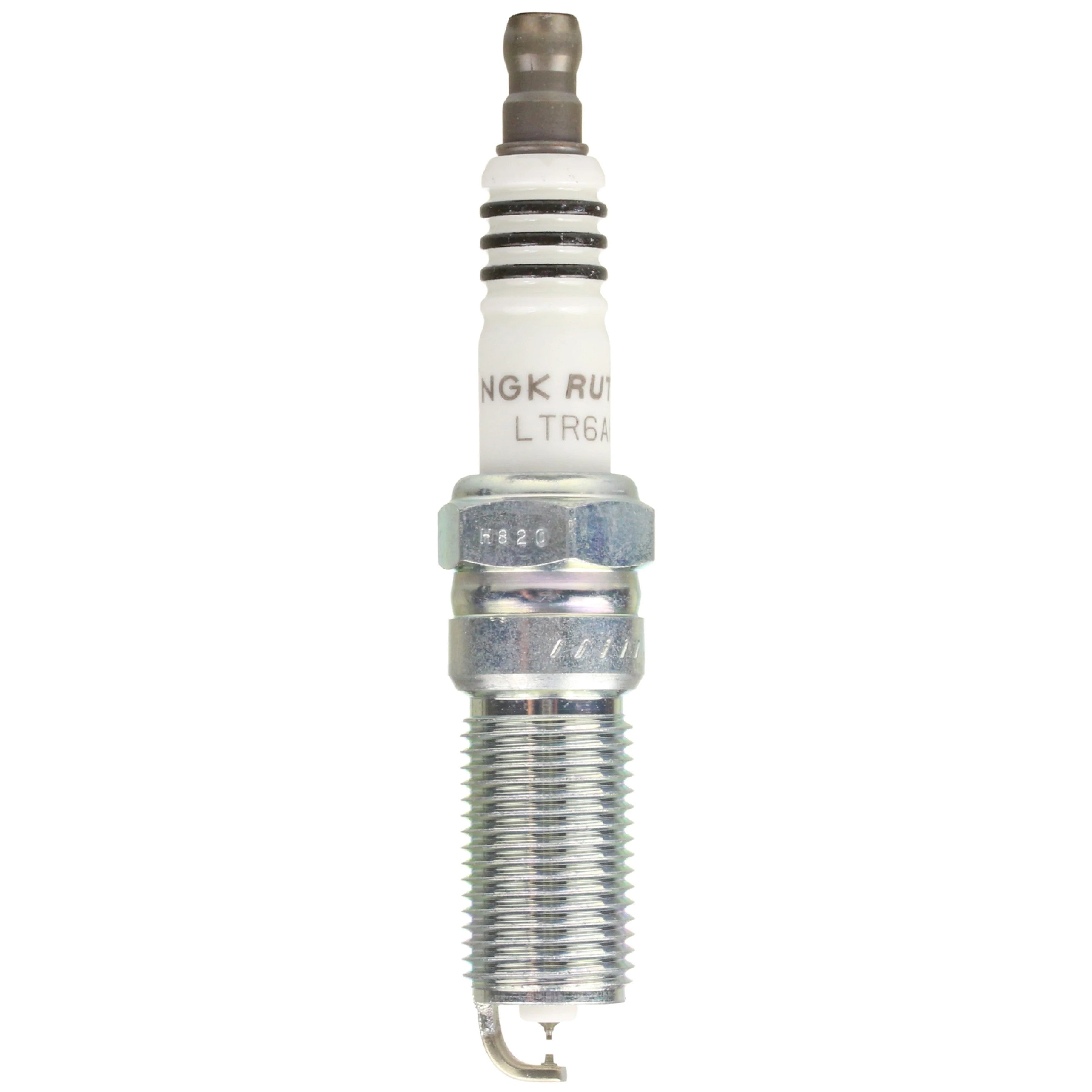 NGK Ruthenium HX high ignitability spark plug with fine wire ruthenium and platinum electrodes.