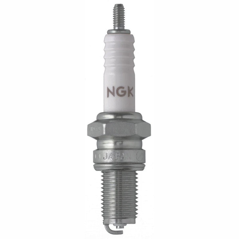 10-pack of NGK D8EA Standard spark plugs with white ceramic insulators and trivalent metal-plated shells.