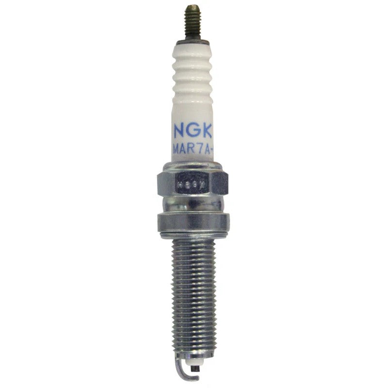NGK Standard series spark plug LMAR8A-9S with nickel alloy tip and corrugated ceramic insulator