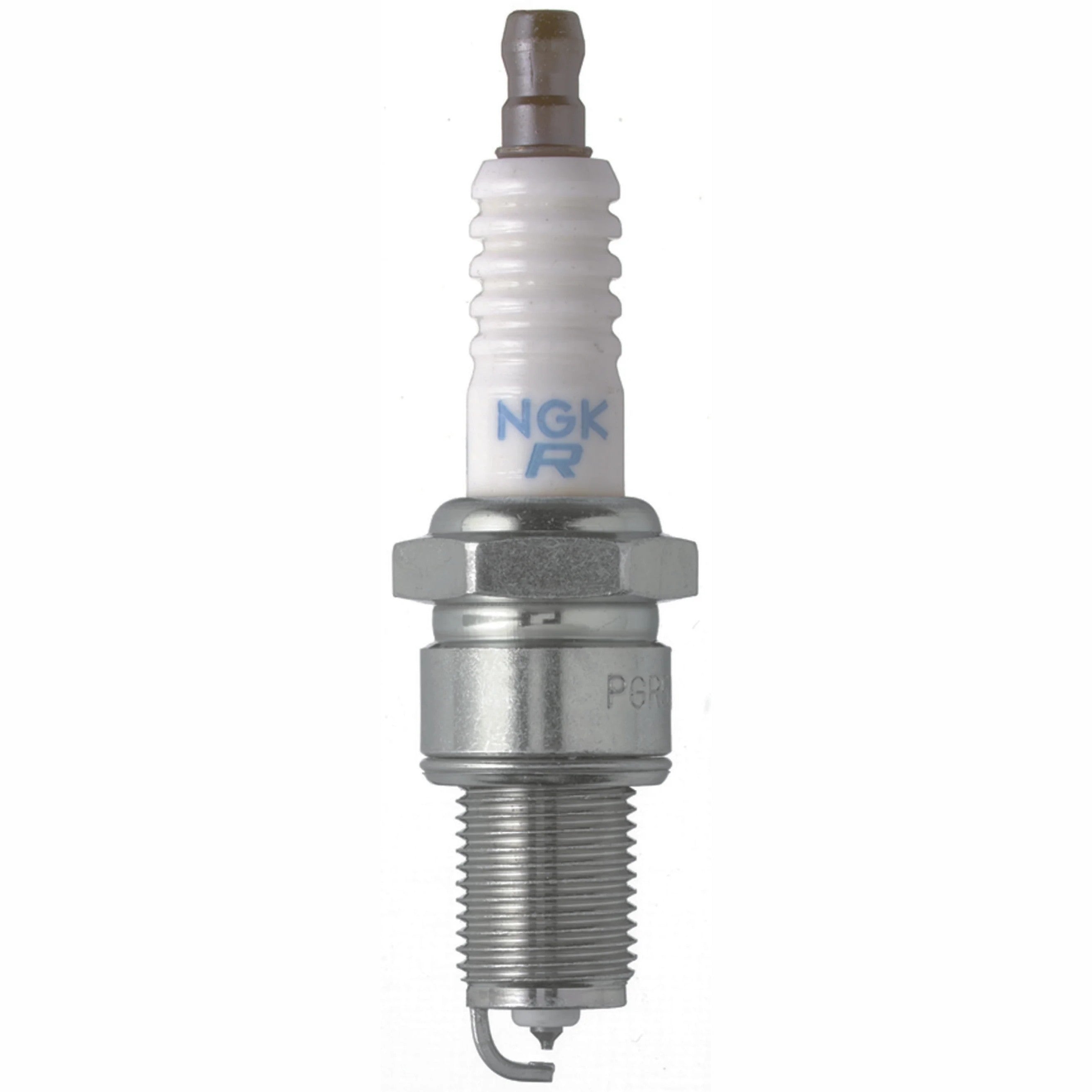 Set of four NGK BUR9EQ traditional spark plugs with trivalent plating and white alumina silicate ceramic insulators