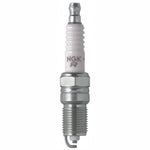 NGK V-Power TR6 spark plugs set of 4 featuring V-cut electrodes and trivalent metal plating.