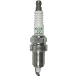 Set of four NGK V-Power ZFR5N spark plugs featuring V-cut nickel alloy electrodes and trivalent metal plating.