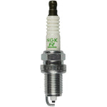 NGK V-Power ZFR7F-11 spark plug with V-cut nickel alloy center electrode and trivalent metal plating.
