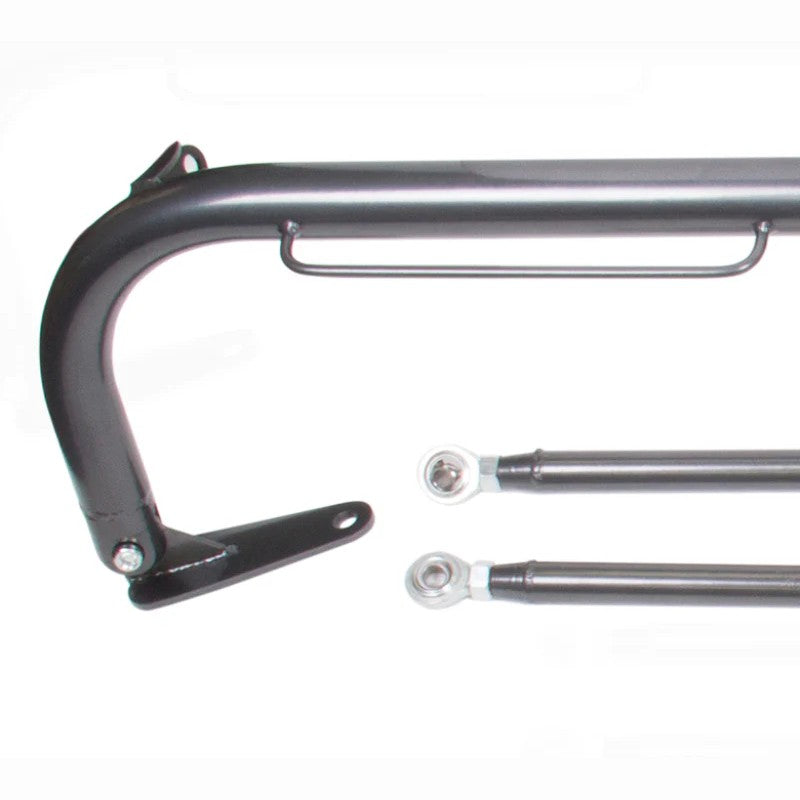NRG Innovations 51-inch harness bar in titanium finish with chassis mounting brackets