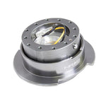 NRG Innovations Gen 2.5 steering wheel quick release with black anodized body and gunmetal flared removal ring