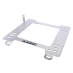 Pair of black powder-coated steel NRG seat brackets for 1989-1997 Mazda MX-5 Miata NA.