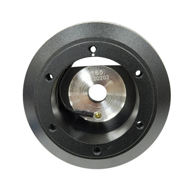 Black NRG Innovations SRK-165H short hub adapter for 2008+ Hyundai Genesis steering columns.