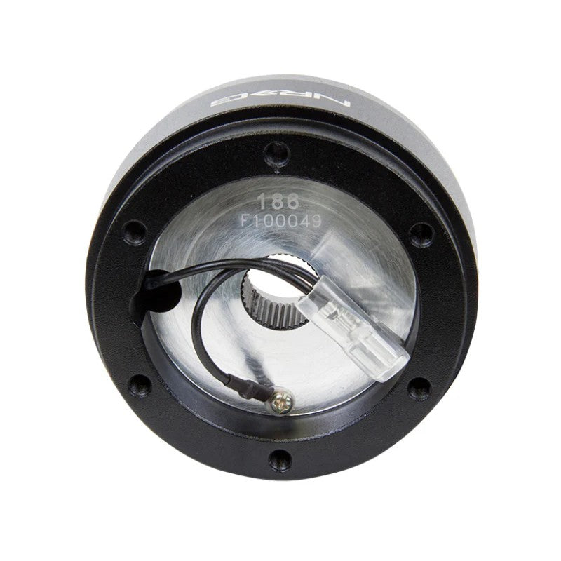 Black NRG SRK-186H short steering wheel hub adapter for 1970-1983 VW MK1